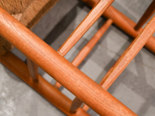 A Pair of &ldquo;Bauche&rdquo; Rush Stools, Attributed to Charlotte Perriand 03
