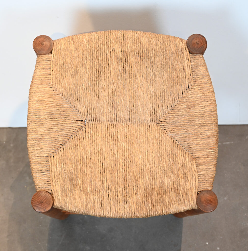 A Pair of &ldquo;Bauche&rdquo; Rush Stools, Attributed to Charlotte Perriand 06