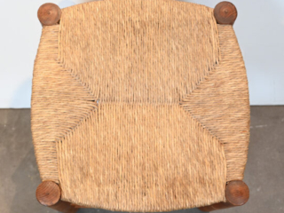 A Pair of &ldquo;Bauche&rdquo; Rush Stools, Attributed to Charlotte Perriand 06