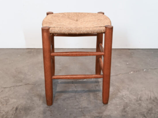 A Pair of &ldquo;Bauche&rdquo; Rush Stools, Attributed to Charlotte Perriand 08