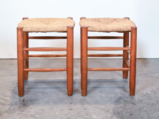 A Pair of &ldquo;Bauche&rdquo; Rush Stools, Attributed to Charlotte Perriand 13