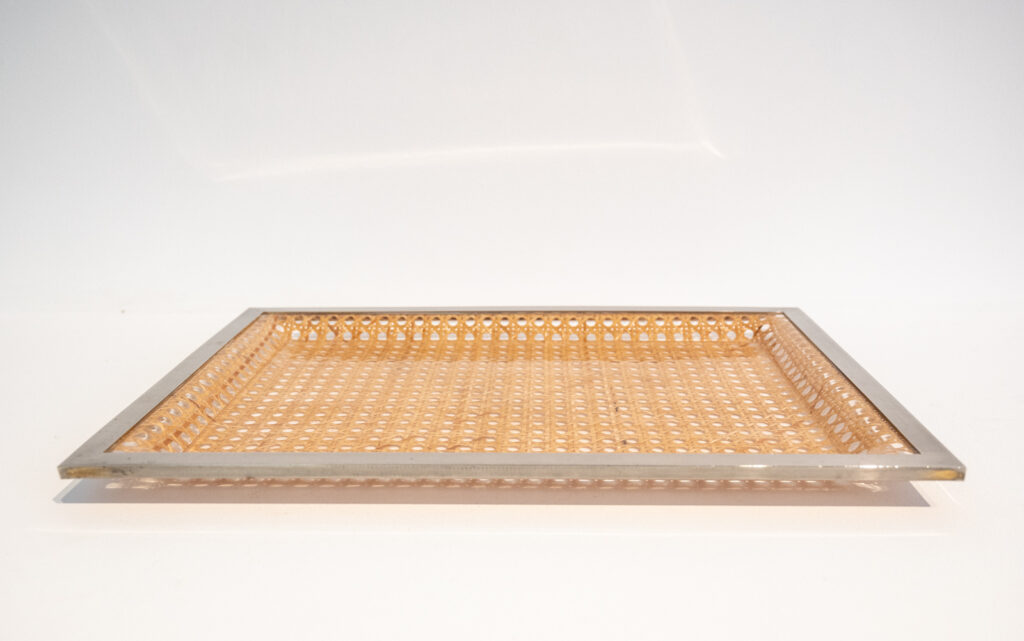 Christian-Dior-style-lucite-and-cane-tray-with-silver-plated-edging2