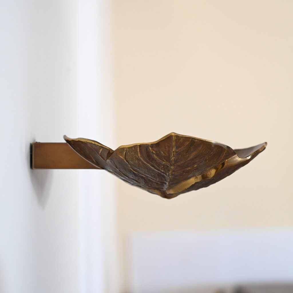 Chrystiane Charles Bronze Leaf Wall Light Uplighter 4