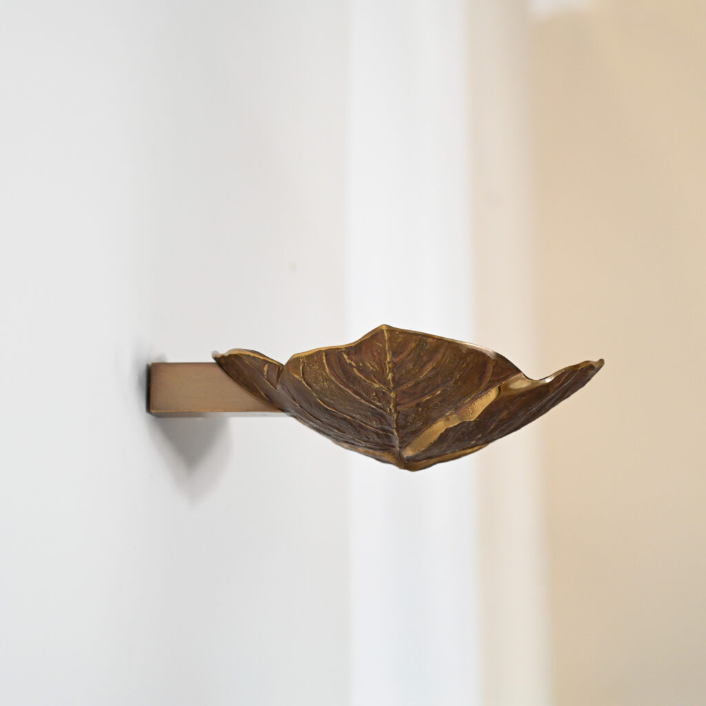 Chrystiane Charles Bronze Leaf Wall Light Uplighter 6