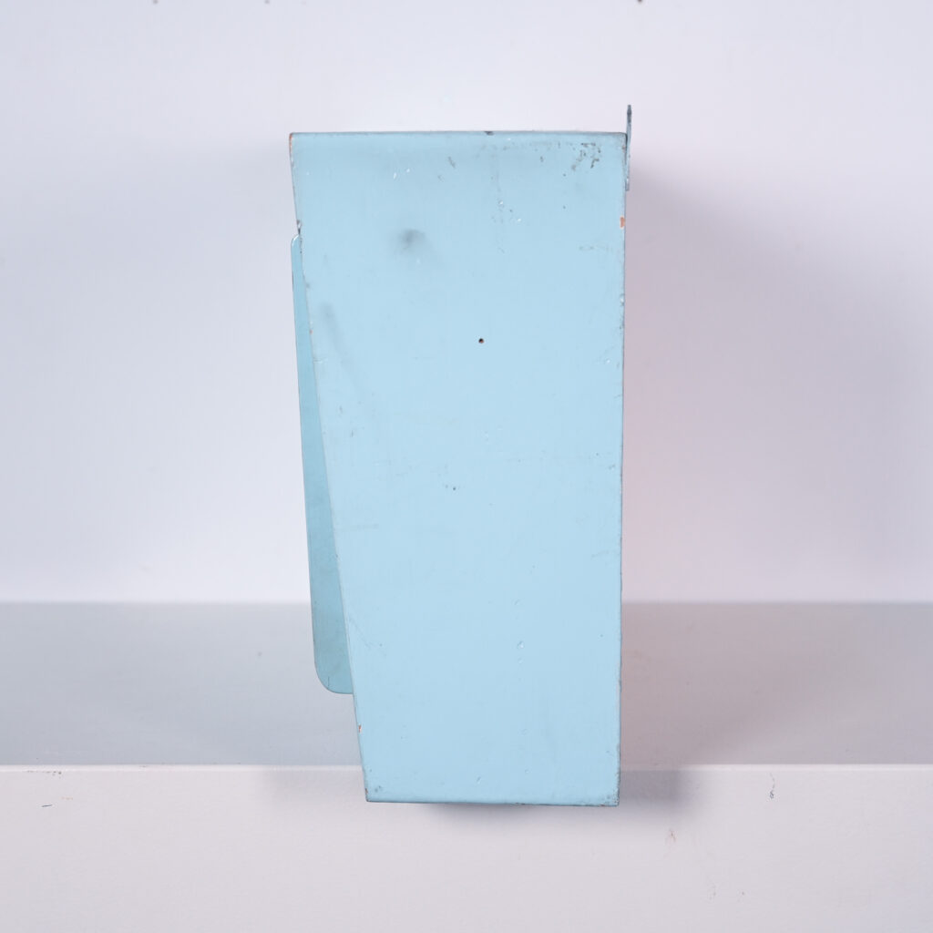 Mid Century Moroccan Wall Cupboard, Fez 1951 Modernist Painted Wood Cabinet 8