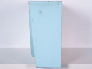 Mid Century Moroccan Wall Cupboard, Fez 1951 Modernist Painted Wood Cabinet 8