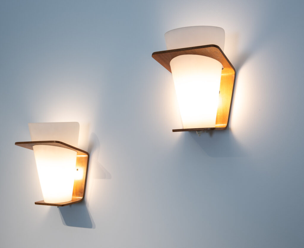 Pair-of-Louis-Kalff-bentply-wall-lights1