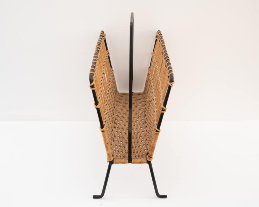 Raoul-Guys-metal-and-rattan-magazine-holder3