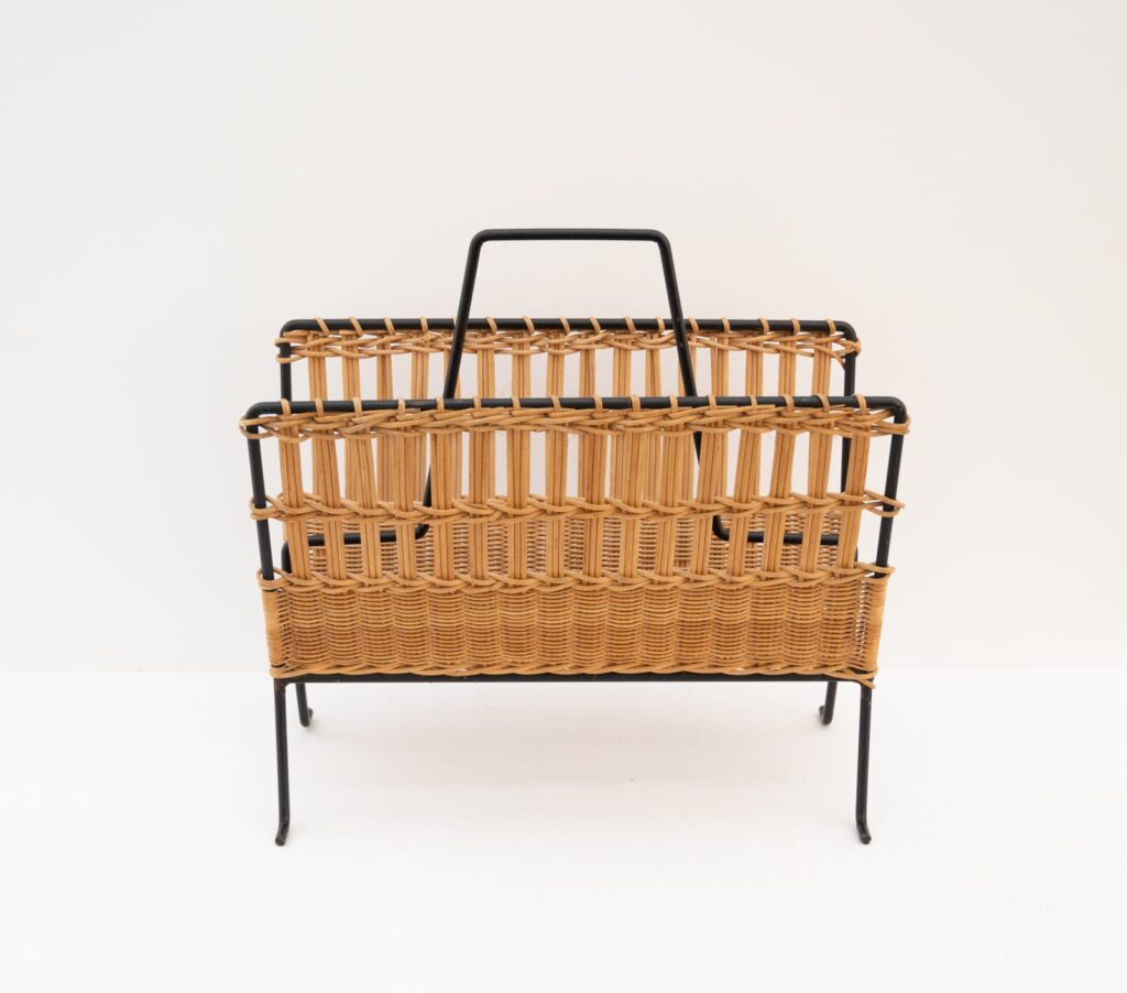 Raoul-Guys-metal-and-rattan-magazine-holder5