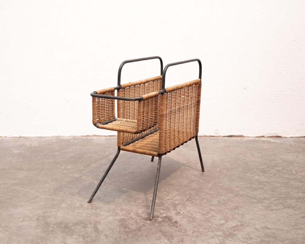 Raoul-Guys-style-metal-and-rattan-canine-inspired-magazine-holder11