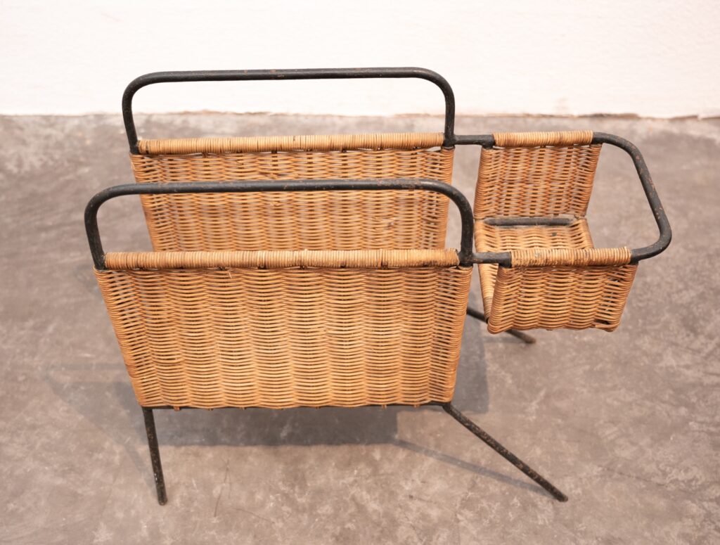 Raoul-Guys-style-metal-and-rattan-canine-inspired-magazine-holder3