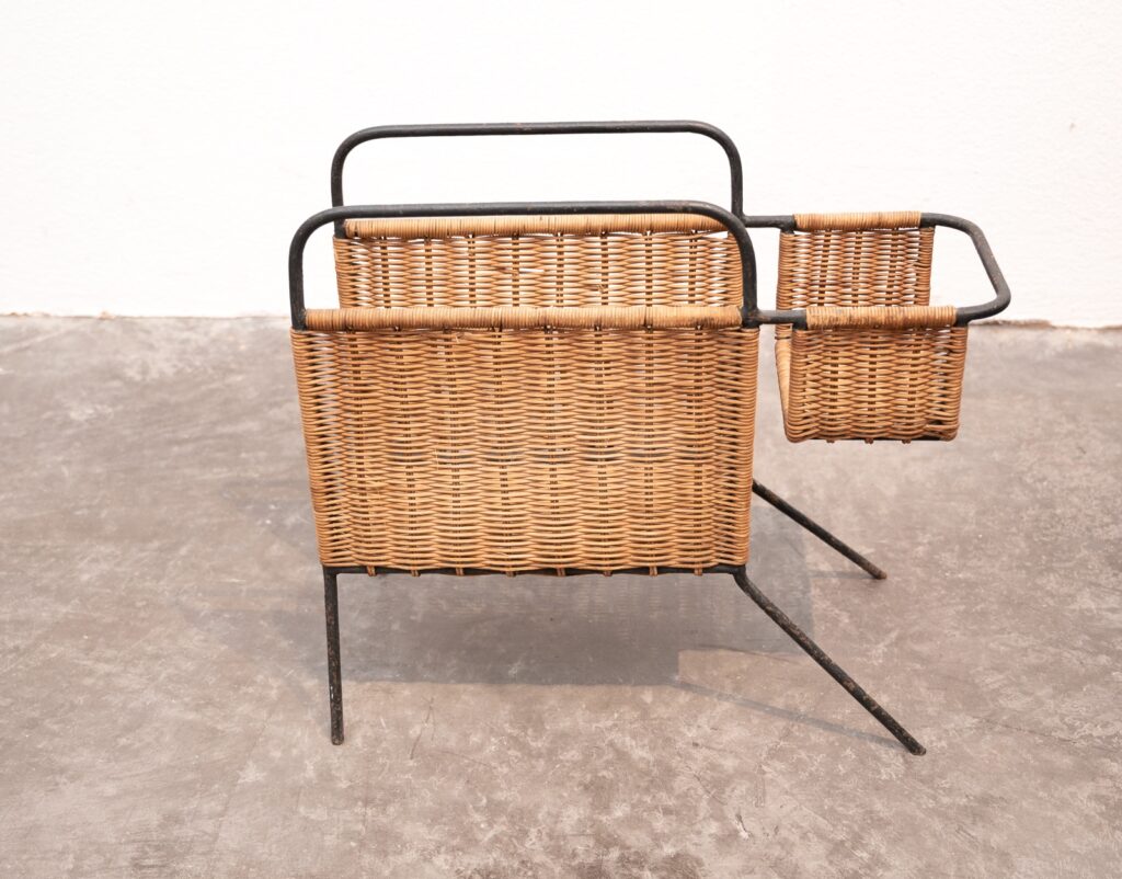 Raoul-Guys-style-metal-and-rattan-canine-inspired-magazine-holder4