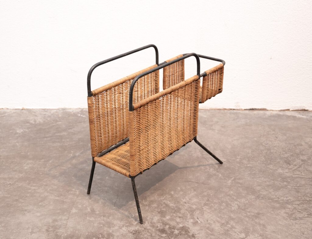 Raoul-Guys-style-metal-and-rattan-canine-inspired-magazine-holder5