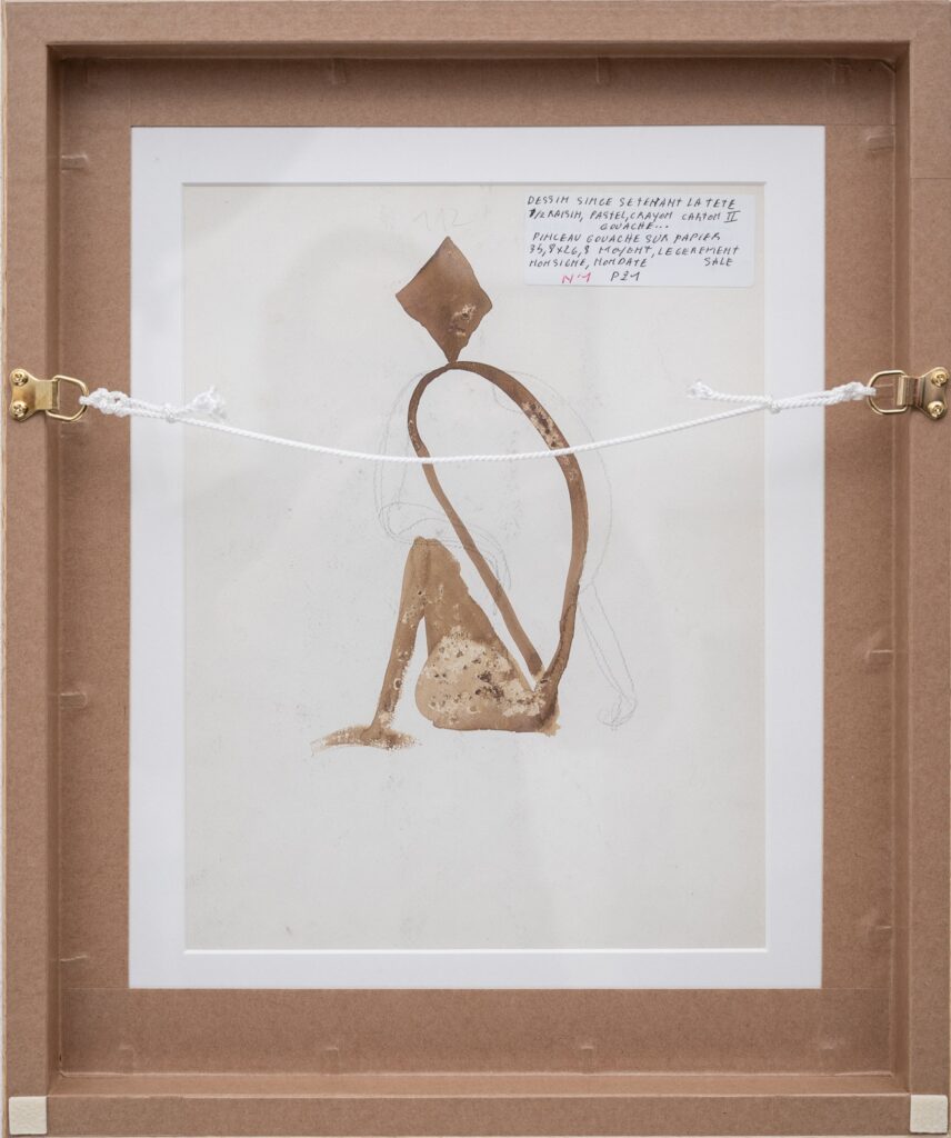 Sitting-monkey-gouache-by-Henri-SAMOUILOV7