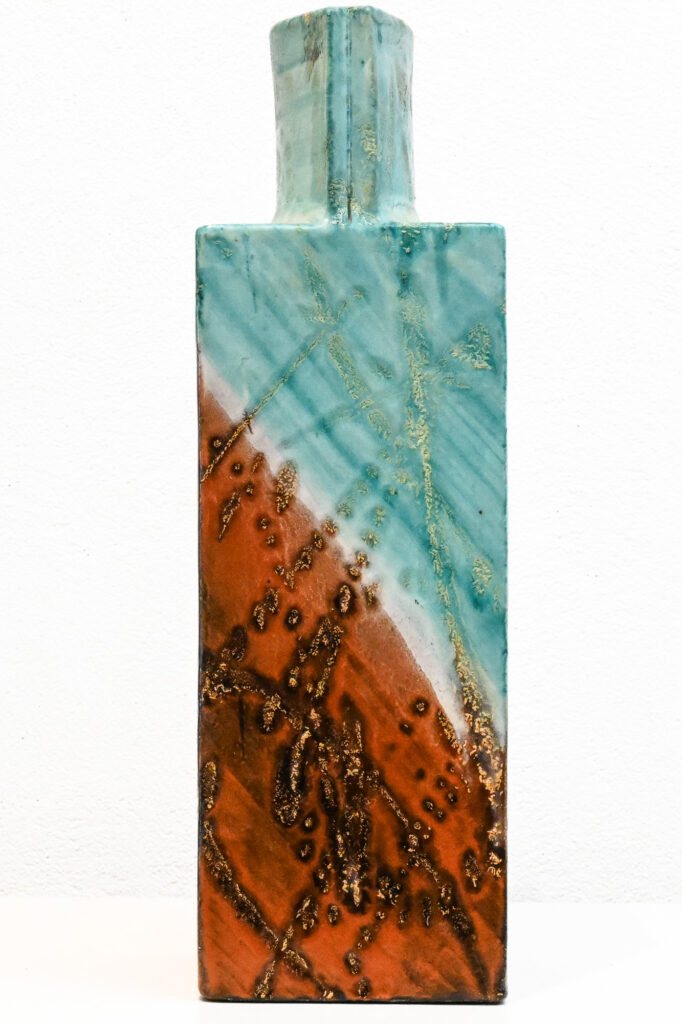 Square-aqua-and-brown-square-slab-vase-by-Marcello-Fantoni-Italy-05