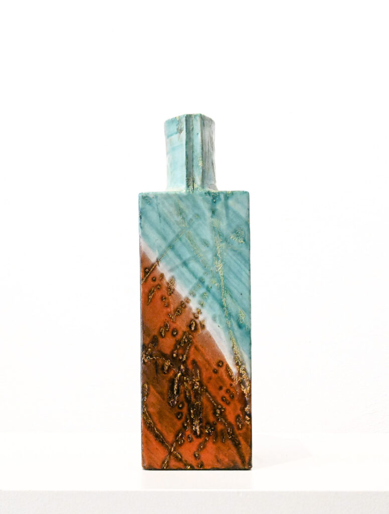 Square-aqua-and-brown-square-slab-vase-by-Marcello-Fantoni-Italy-07