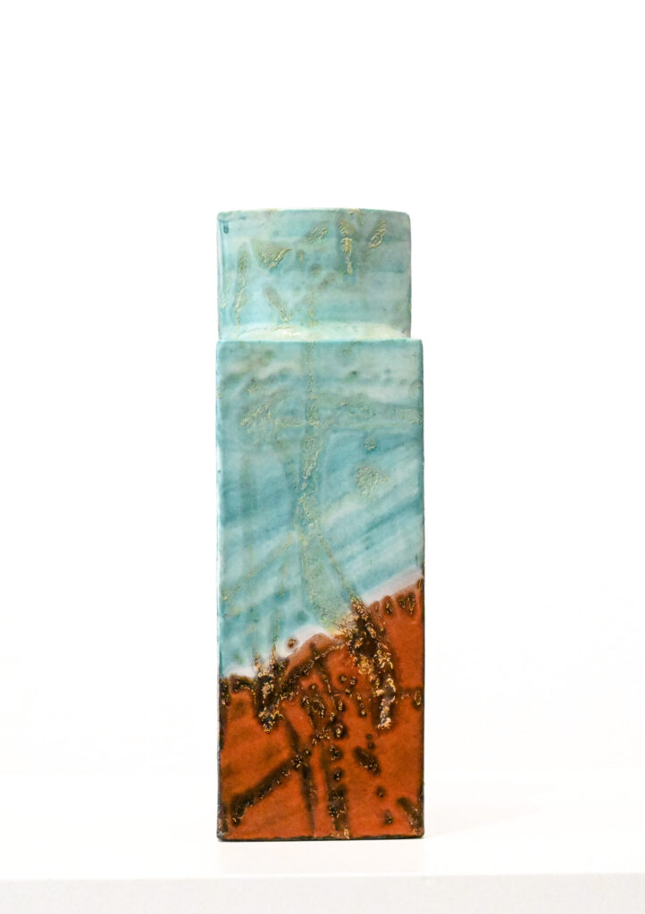 Square-aqua-and-brown-square-slab-vase-by-Marcello-Fantoni-Italy-09