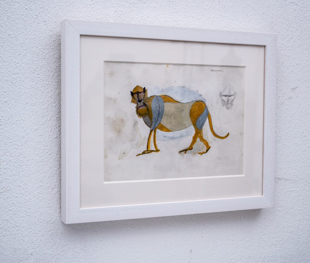 Standing-macaque-gouache-by-HENRI-SAMOUILOV4