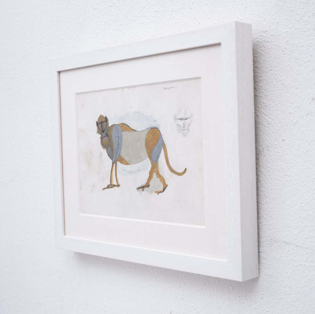 Standing-macaque-gouache-by-HENRI-SAMOUILOV5