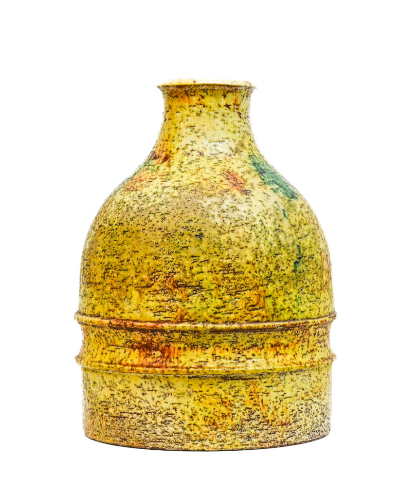 Tall-yellow-round-vase-by-Marcello-Fantoni-Italy-01
