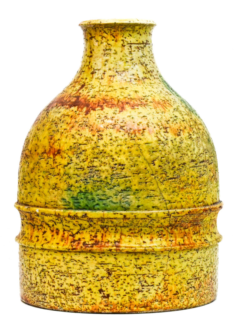 Tall-yellow-round-vase-by-Marcello-Fantoni-Italy-05