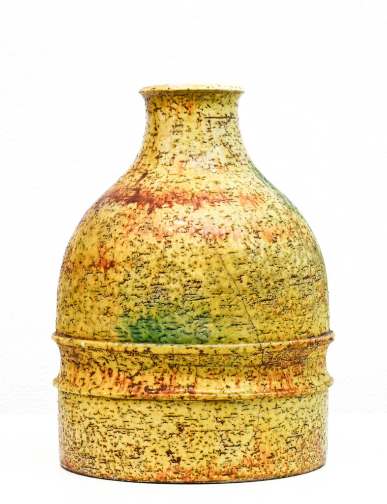 Tall-yellow-round-vase-by-Marcello-Fantoni-Italy-06