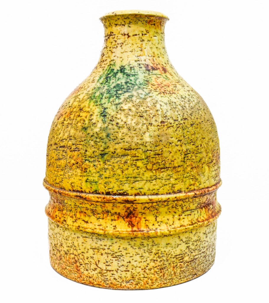Tall-yellow-round-vase-by-Marcello-Fantoni-Italy-10