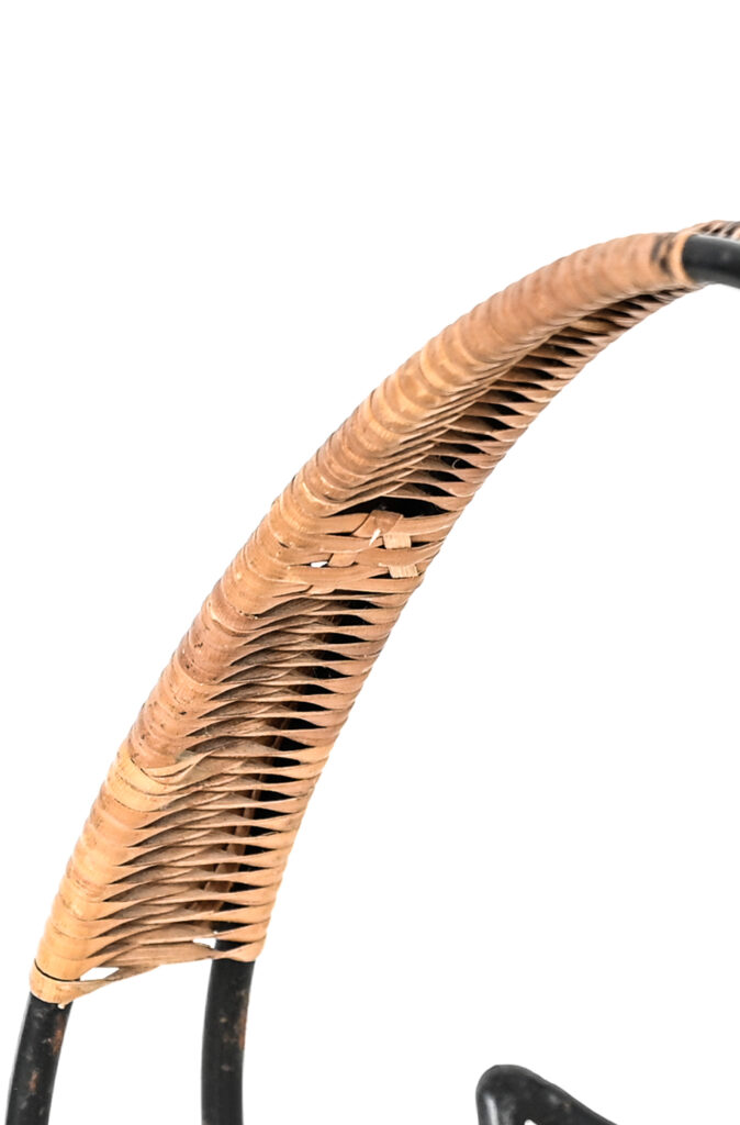 Vintage-metal-and-rattan-bottle-holder-by-Laurids-Lonborg-circa-19603