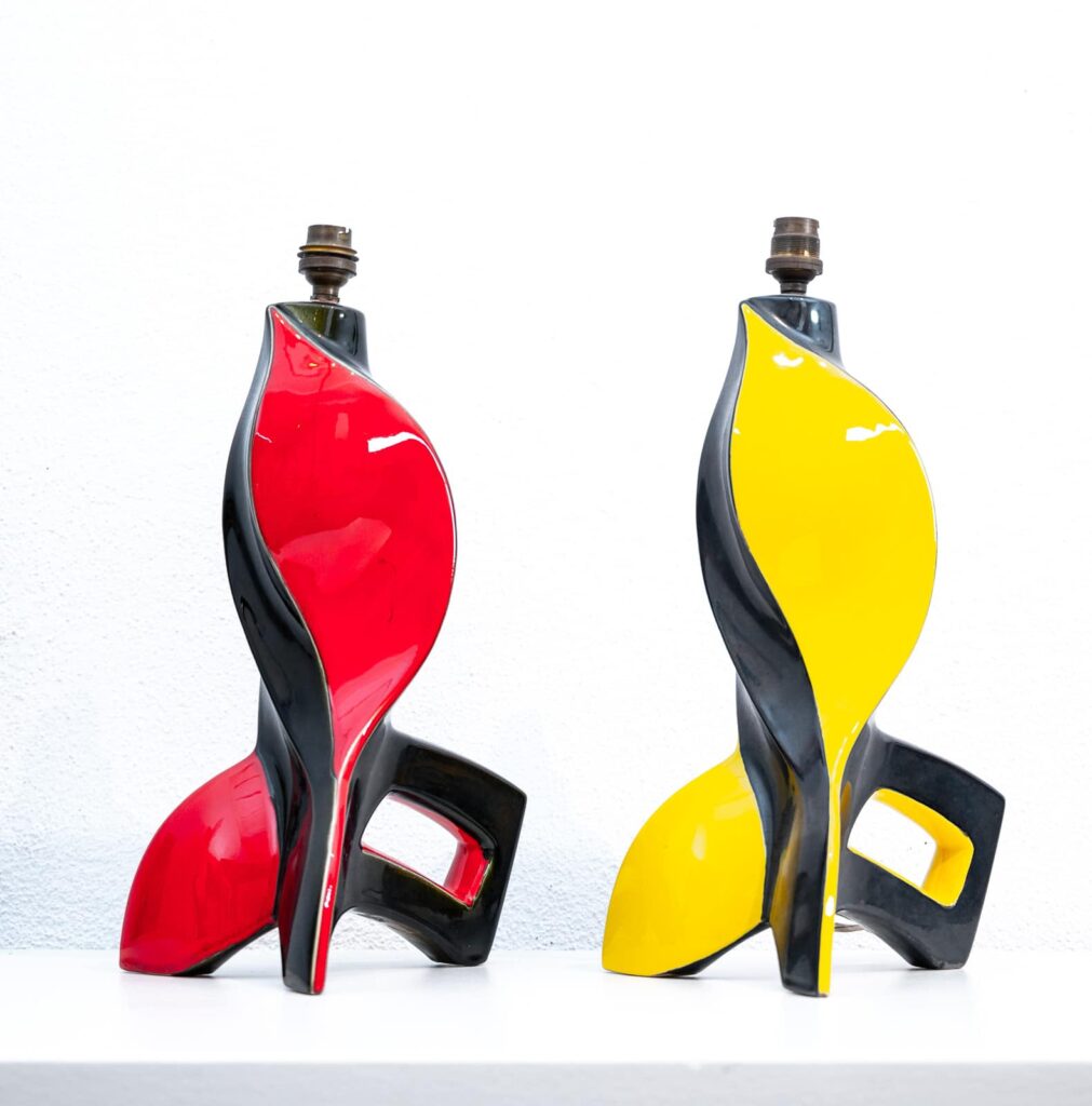 matched-pair-of-yellow-red-and-black-ceramic-lamps-attributed-to-Elchinger2