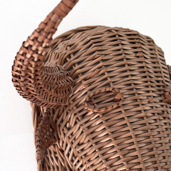 1950s French wicker bulls head 4
