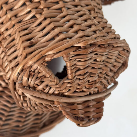 1950s French wicker bulls head 5