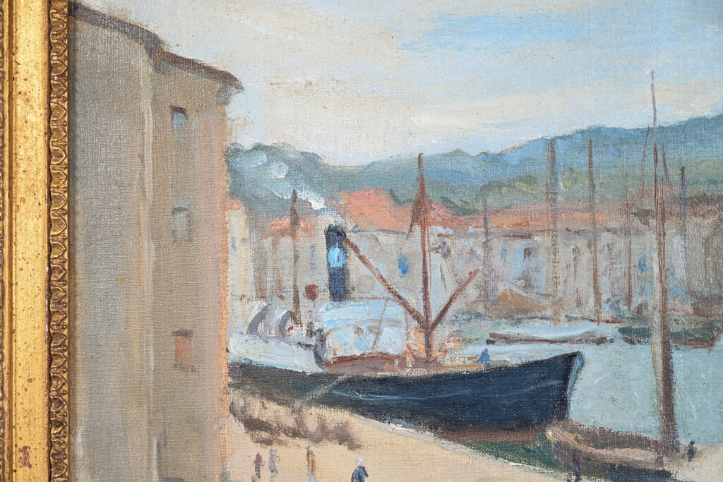 The Port of Saint Tropez by Jacques Salomon 1930 5 2