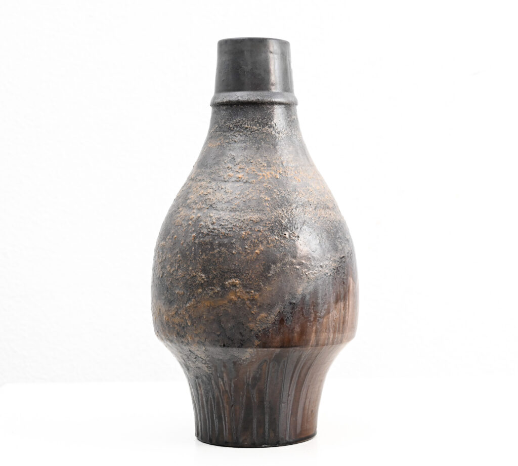 Fantoni brown stone vase 73