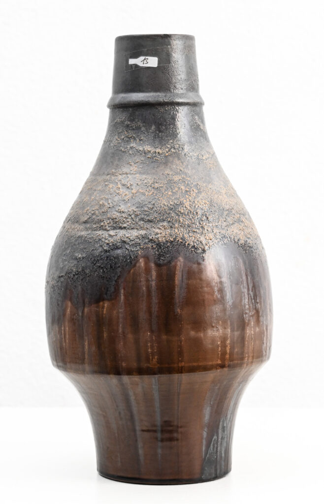 Fantoni brown stone vase 75