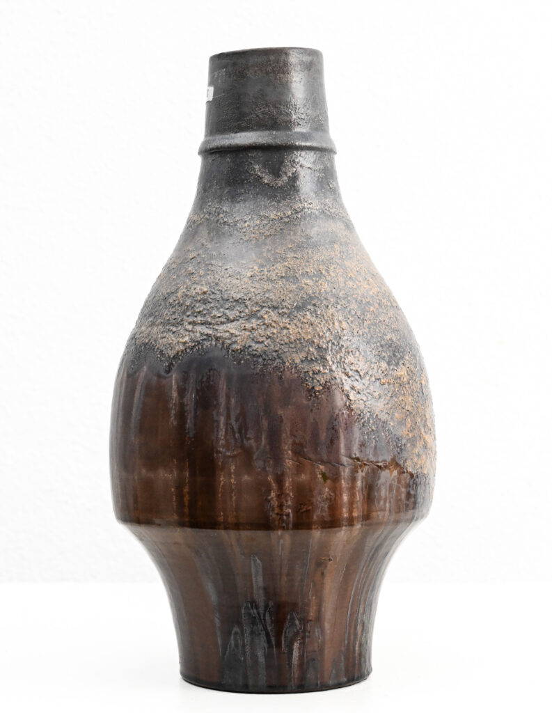 Fantoni brown stone vase 76