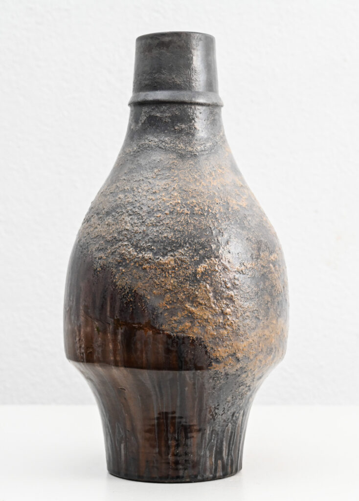 Fantoni brown stone vase 77