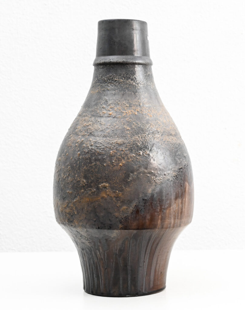 Fantoni brown stone vase 79