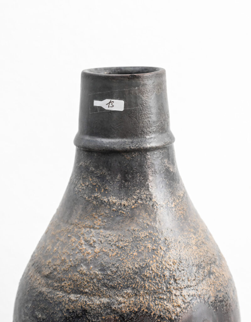 Fantoni brown stone vase 80