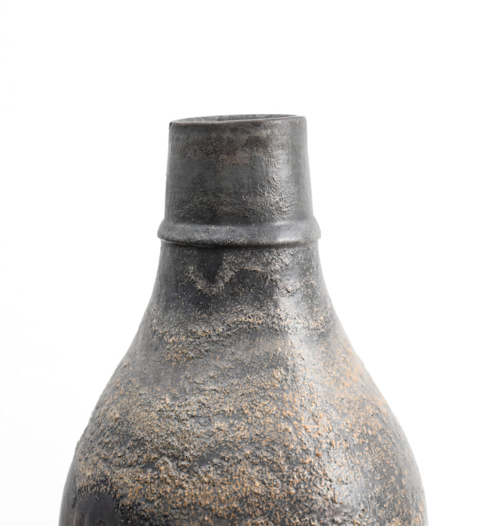 Fantoni brown stone vase 81