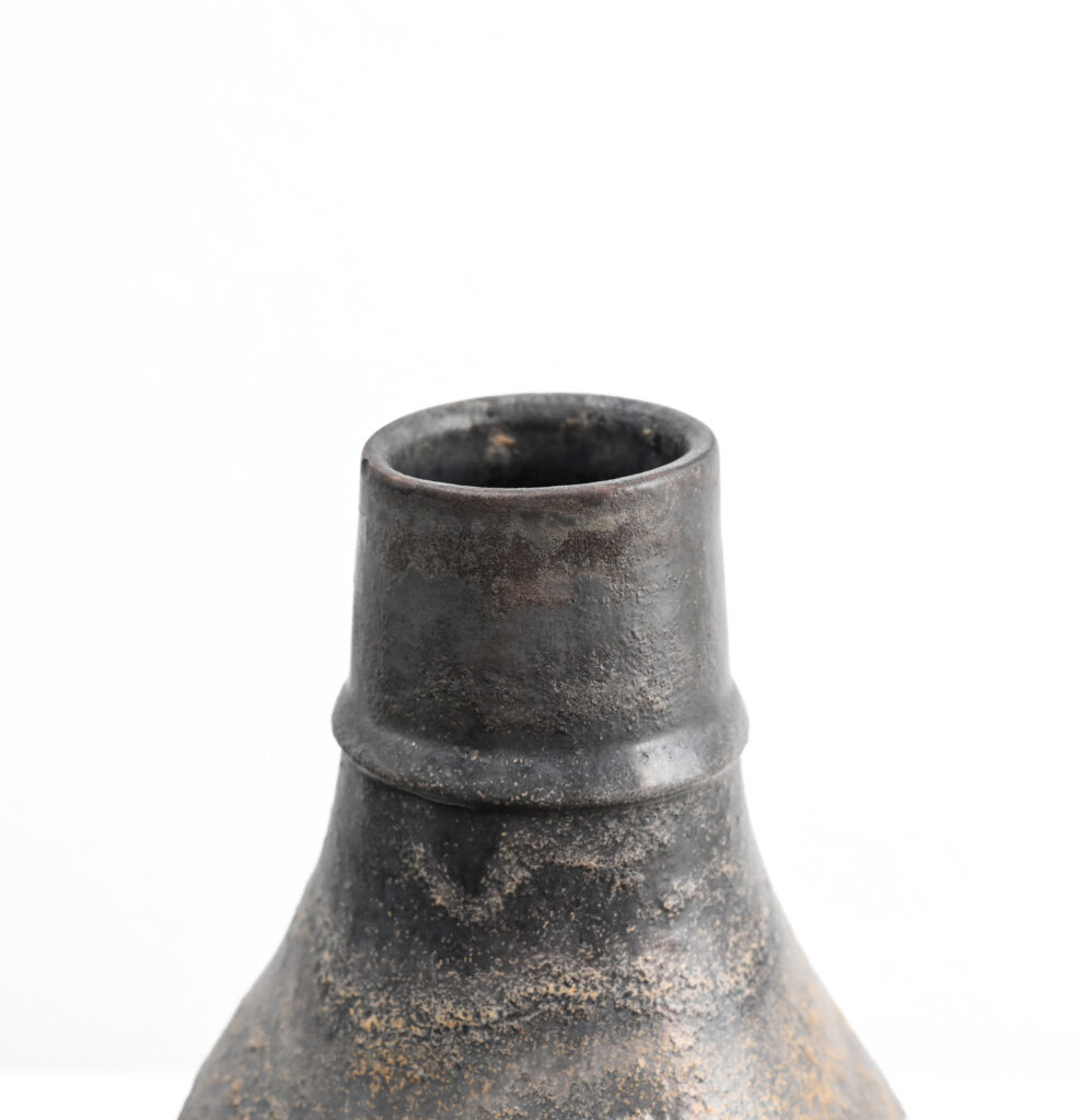 Fantoni brown stone vase 82