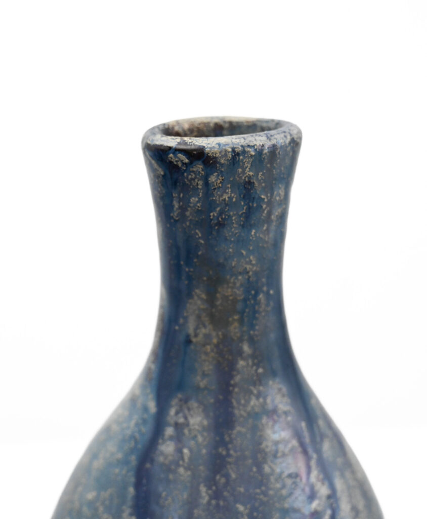 Fantoni oval tapered blue vase 256