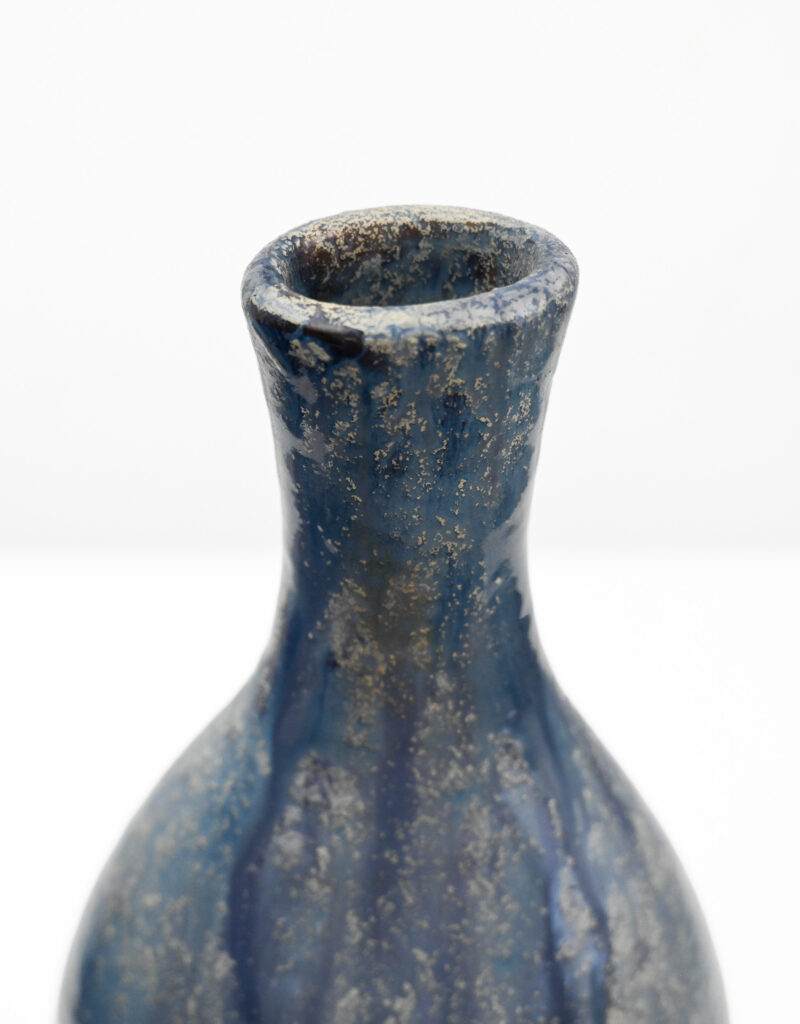 Fantoni oval tapered blue vase 257
