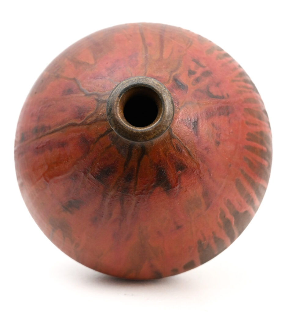 Fantoni red boule drip vase 400