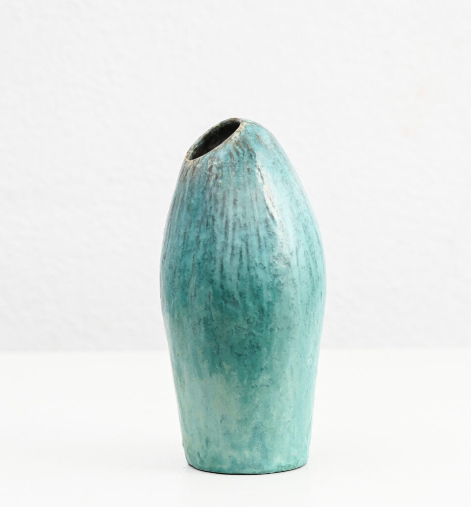 Fantoni turqoise asymetric vase 212