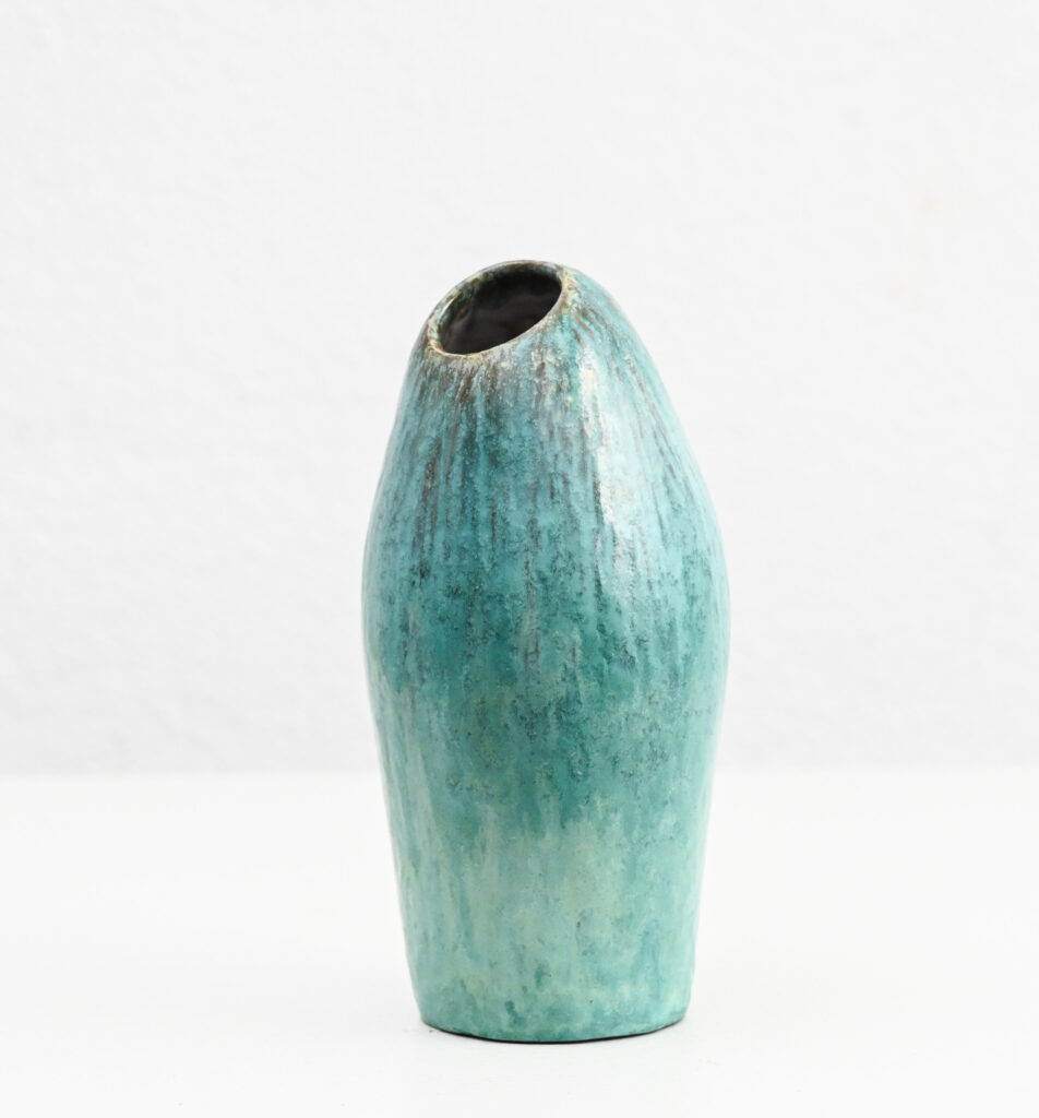 Fantoni turqoise asymetric vase 213