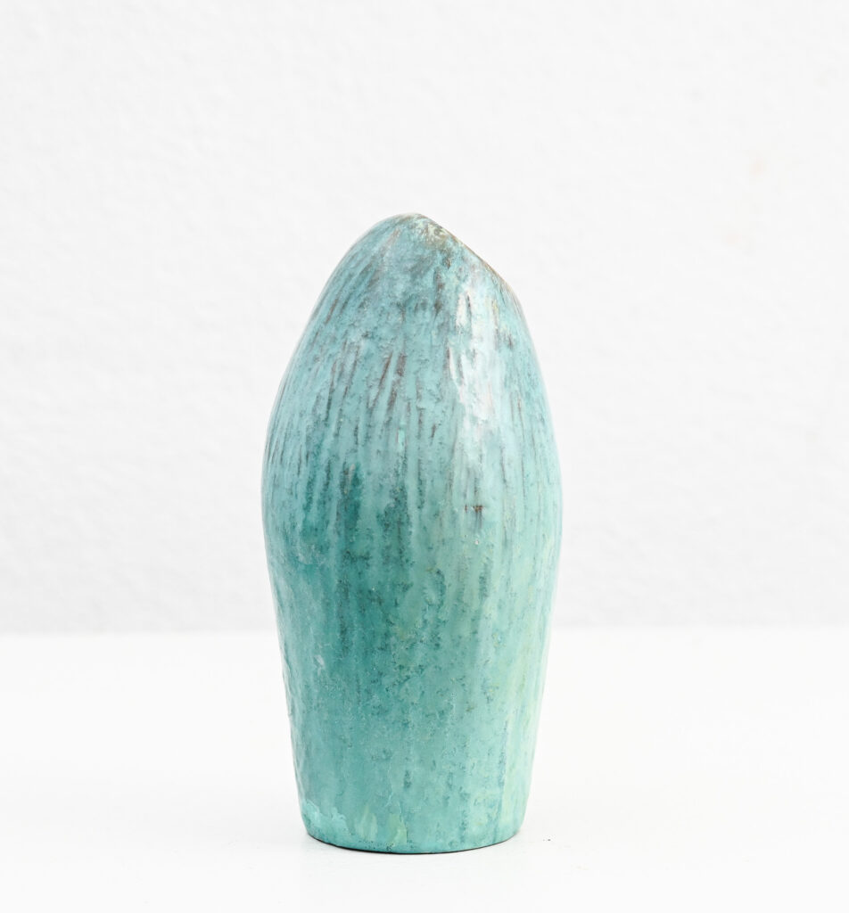 Fantoni turqoise asymetric vase 217