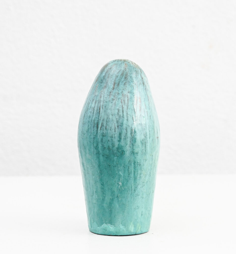 Fantoni turqoise asymetric vase 218