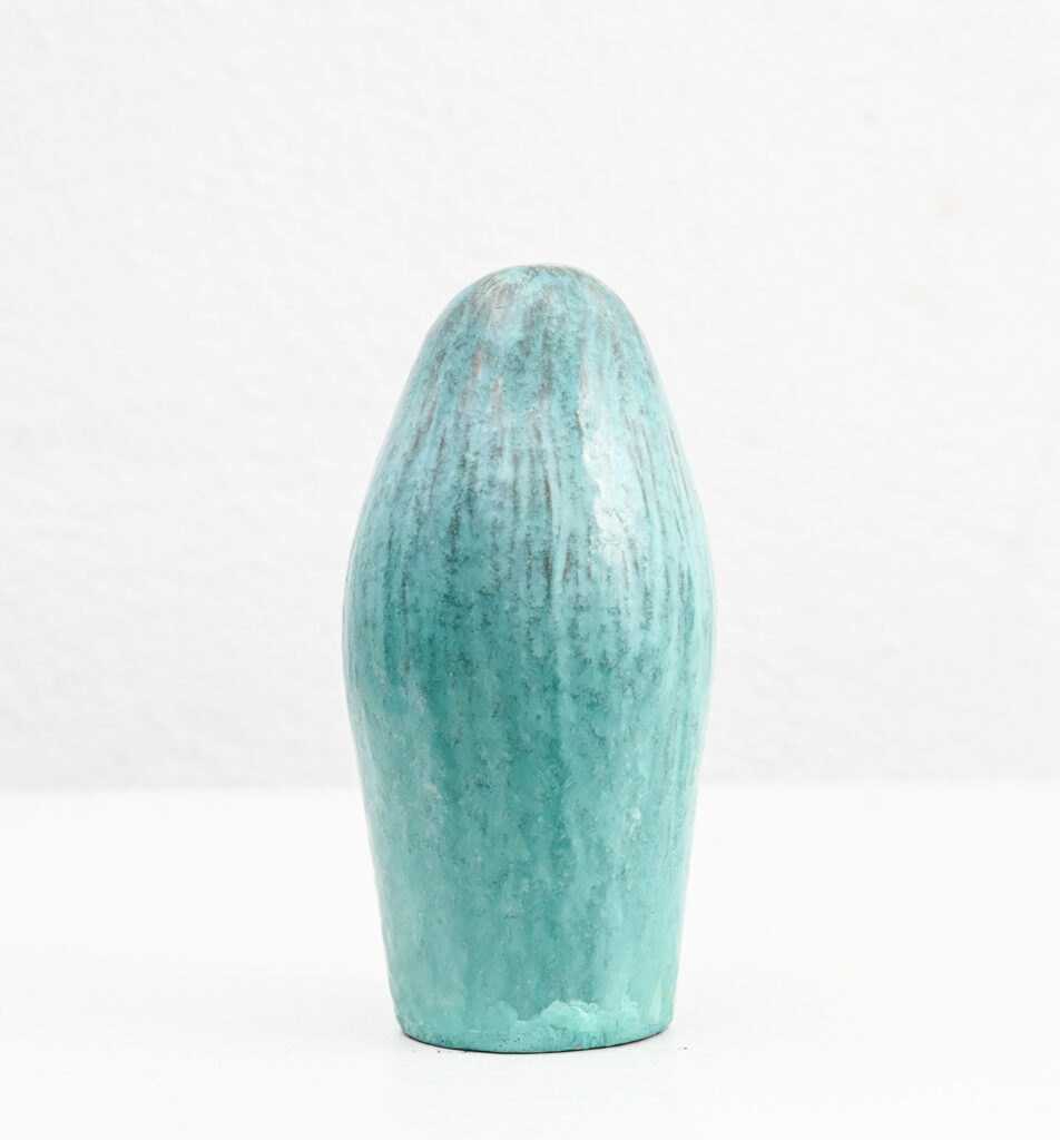 Fantoni turqoise asymetric vase 219