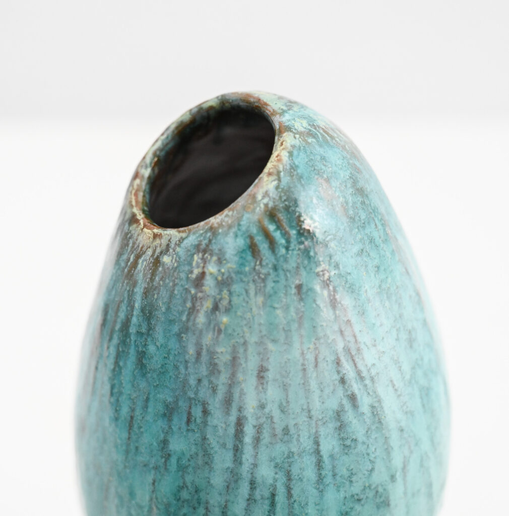 Fantoni turqoise asymetric vase 223