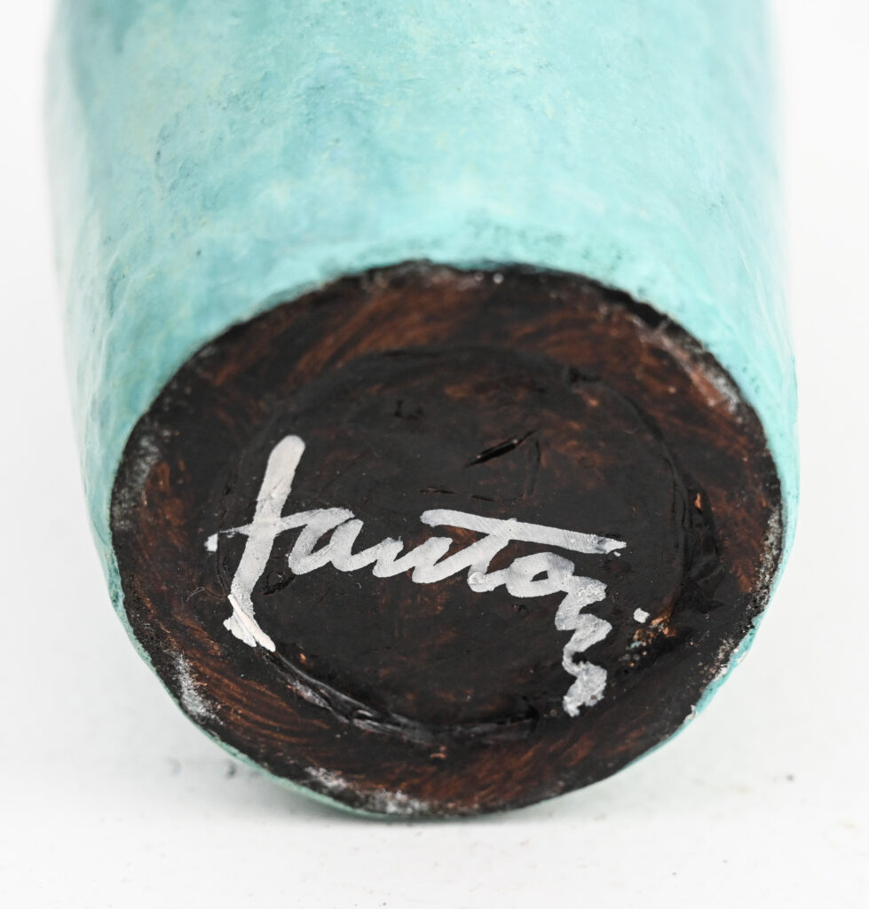 Fantoni turqoise asymetric vase 226